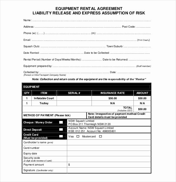 Release Of Liability form Pdf Best Of Free 10 Sample Liability Release form In Pdf