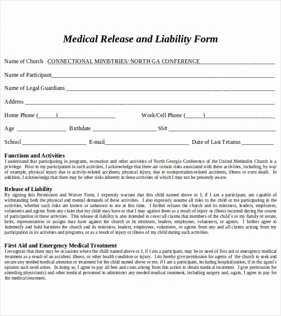 general release of liability form