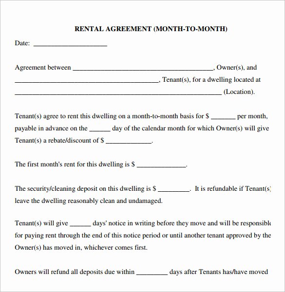 Rental Agreement Template Word Unique Simple Rental Agreement 9 Download Free Documents In