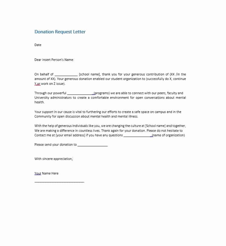 Request for Donations Letter Inspirational 43 Free Donation Request Letters &amp; forms Template Lab