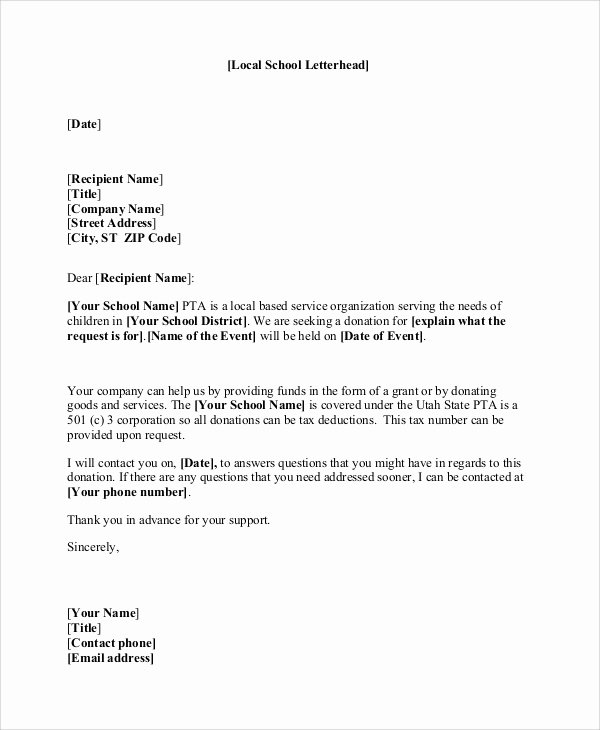 Request for Donations Letter Lovely Sample Donation Letter 10 Examples In Word Pdf