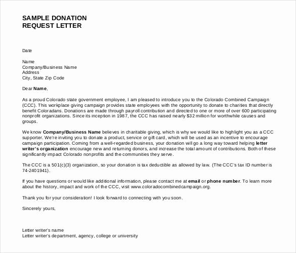 Request for Donations Letter Unique 29 Donation Letter Templates Pdf Doc