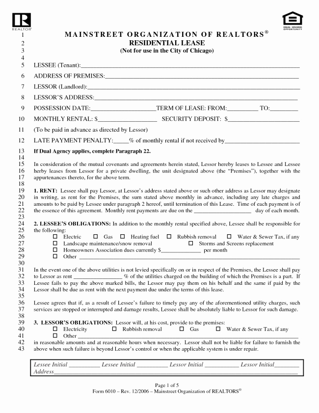 Residential Rental Agreement form Fresh Appealing Residential Lease Agreement Template Sample with
