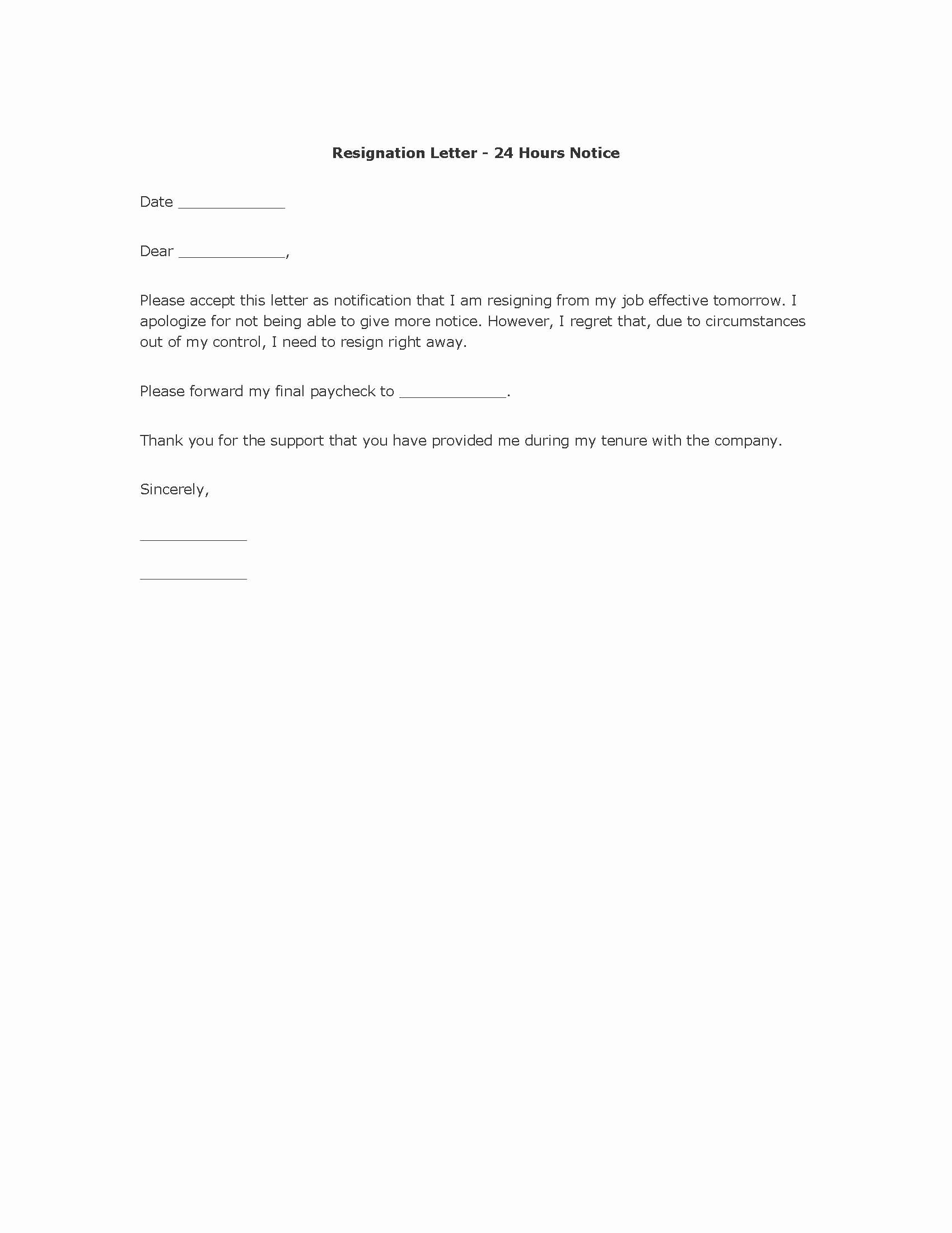 Resignation Letter Template Free Lovely Polite Resignation Letter format