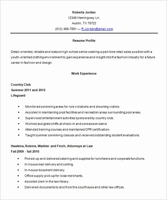 Resume Examples for Highschool Students Unique 24 Best Student Sample Resume Templates Wisestep