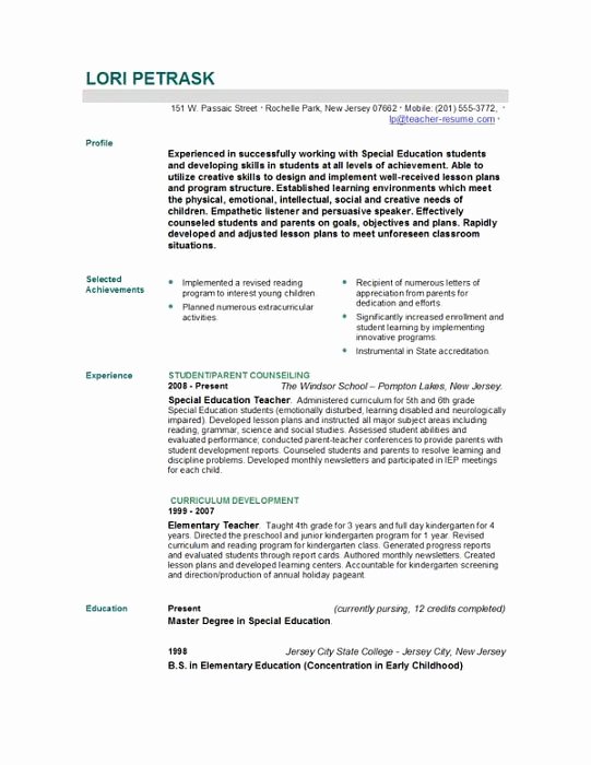 Resume Template for Teachers Awesome 301 Moved Permanently