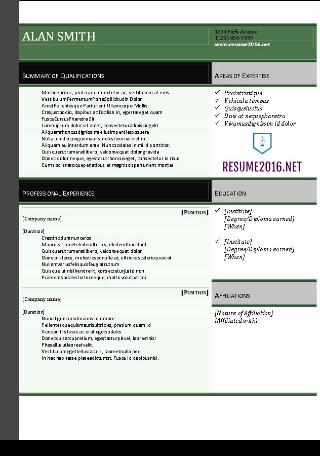 Resume Templates Free Word Best Of Resume 2016 Download Resume Templates In Word