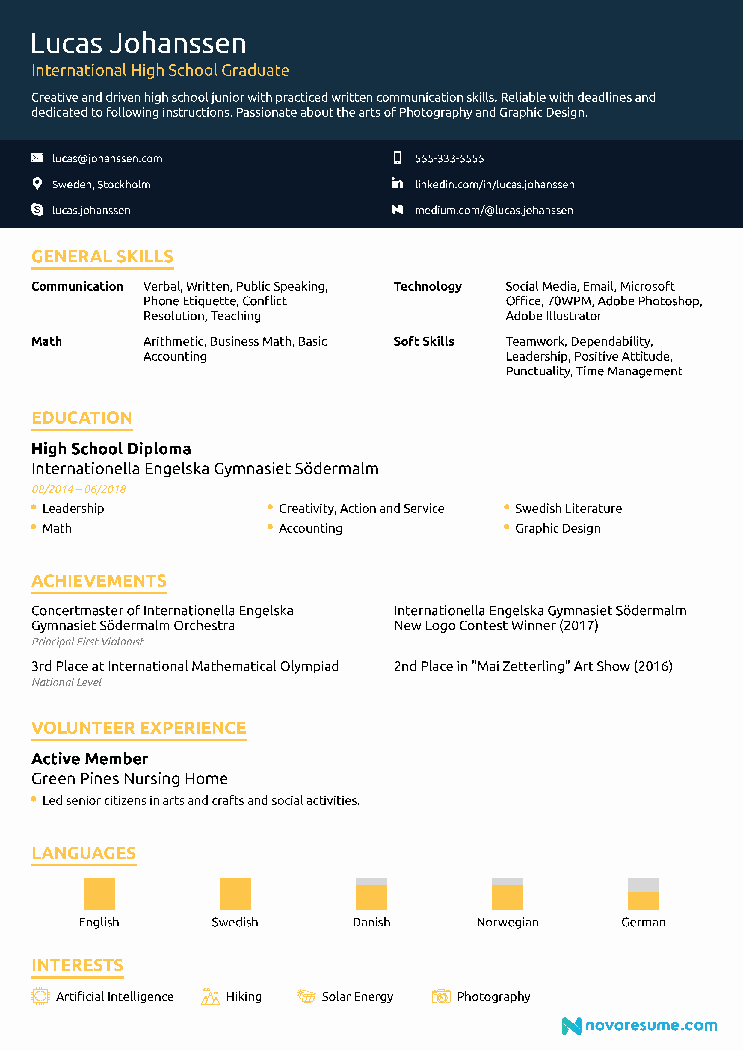Resumes for High School Students Fresh High School Resume [2019] Guide &amp; Examples