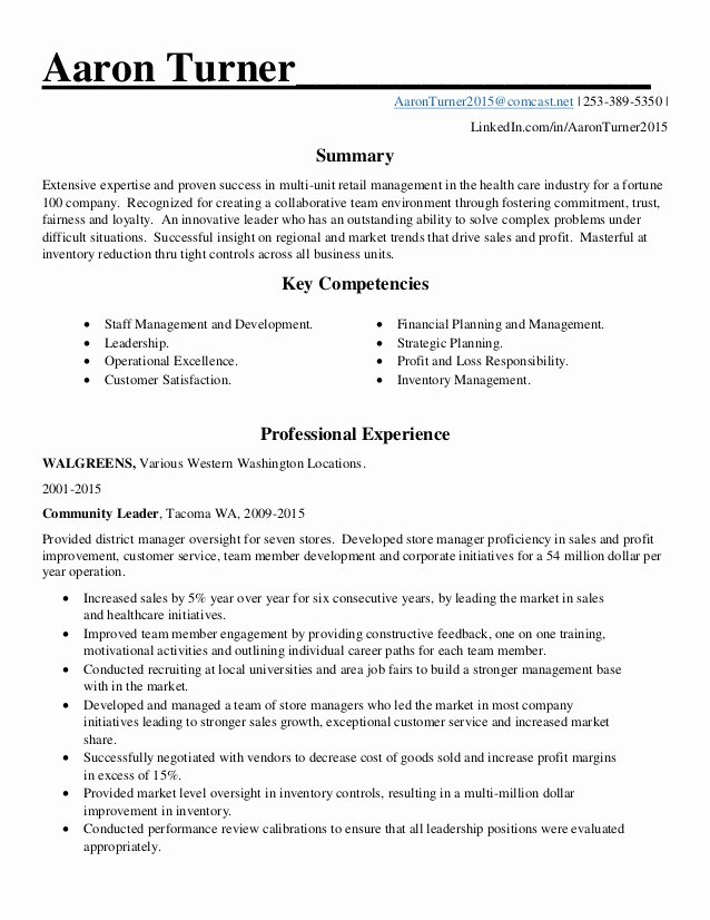 Retail Store Manager Resume Awesome District Manager Resume
