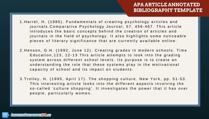 Sample Apa Annotated Bibliography Beautiful Take A Look at Annotated Bibliography Apa format Template