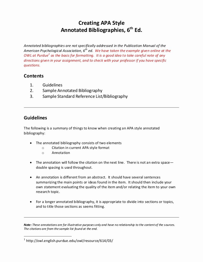 Sample Apa Annotated Bibliography Best Of Annotated Bibliography Apa