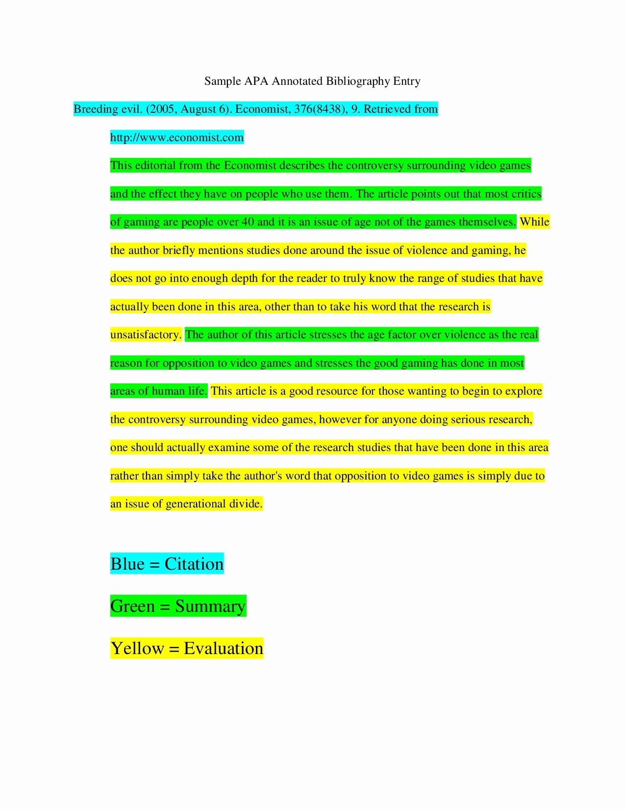 Sample Apa Annotated Bibliography Best Of Does An Annotated Bibliography Need A Conclusion