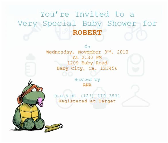 Sample Baby Shower Invitations New 68 Microsoft Invitation Template Free Samples Examples