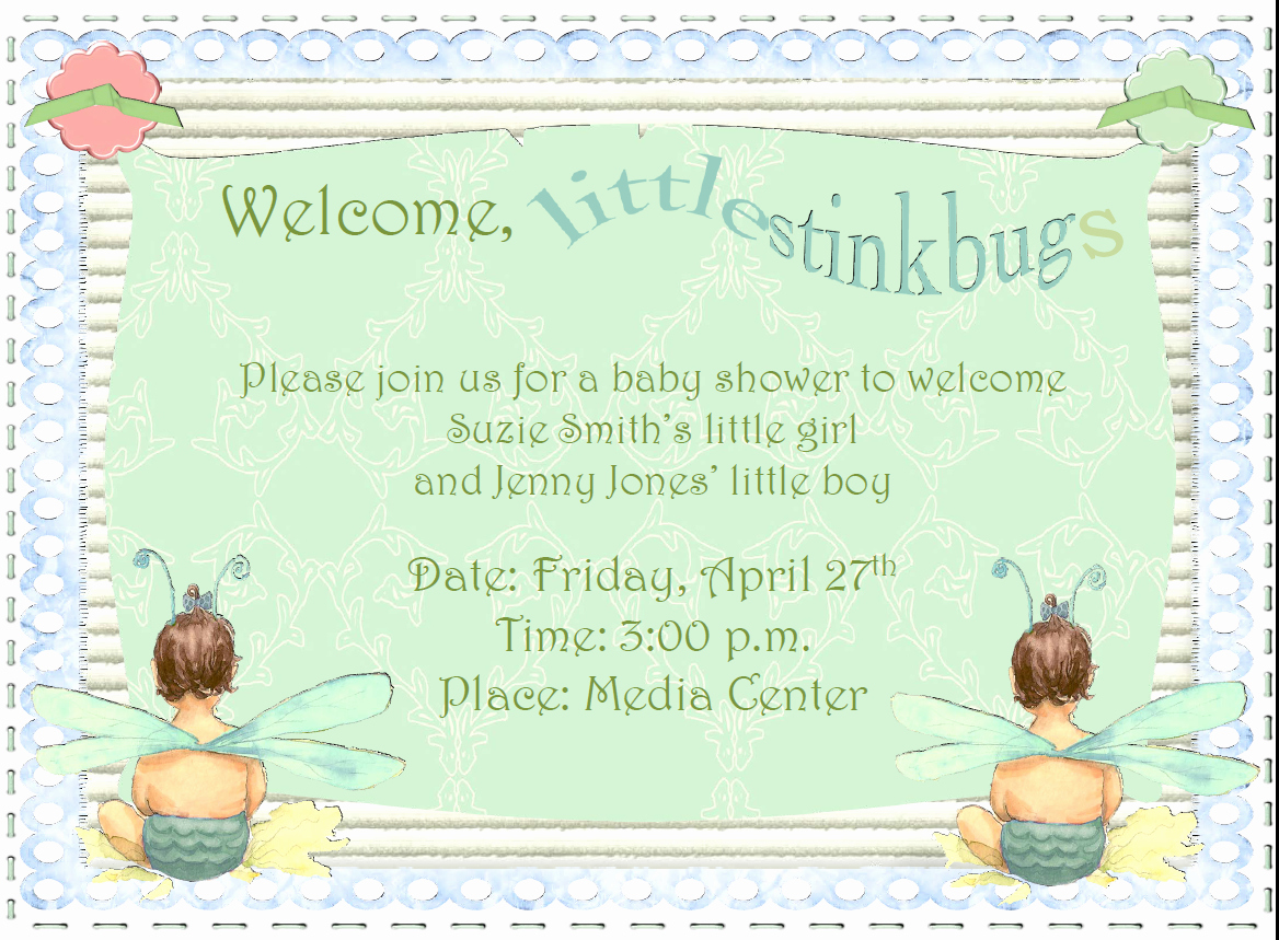 Sample Baby Shower Invitations New Family Of Educators My Memories Suite Sample