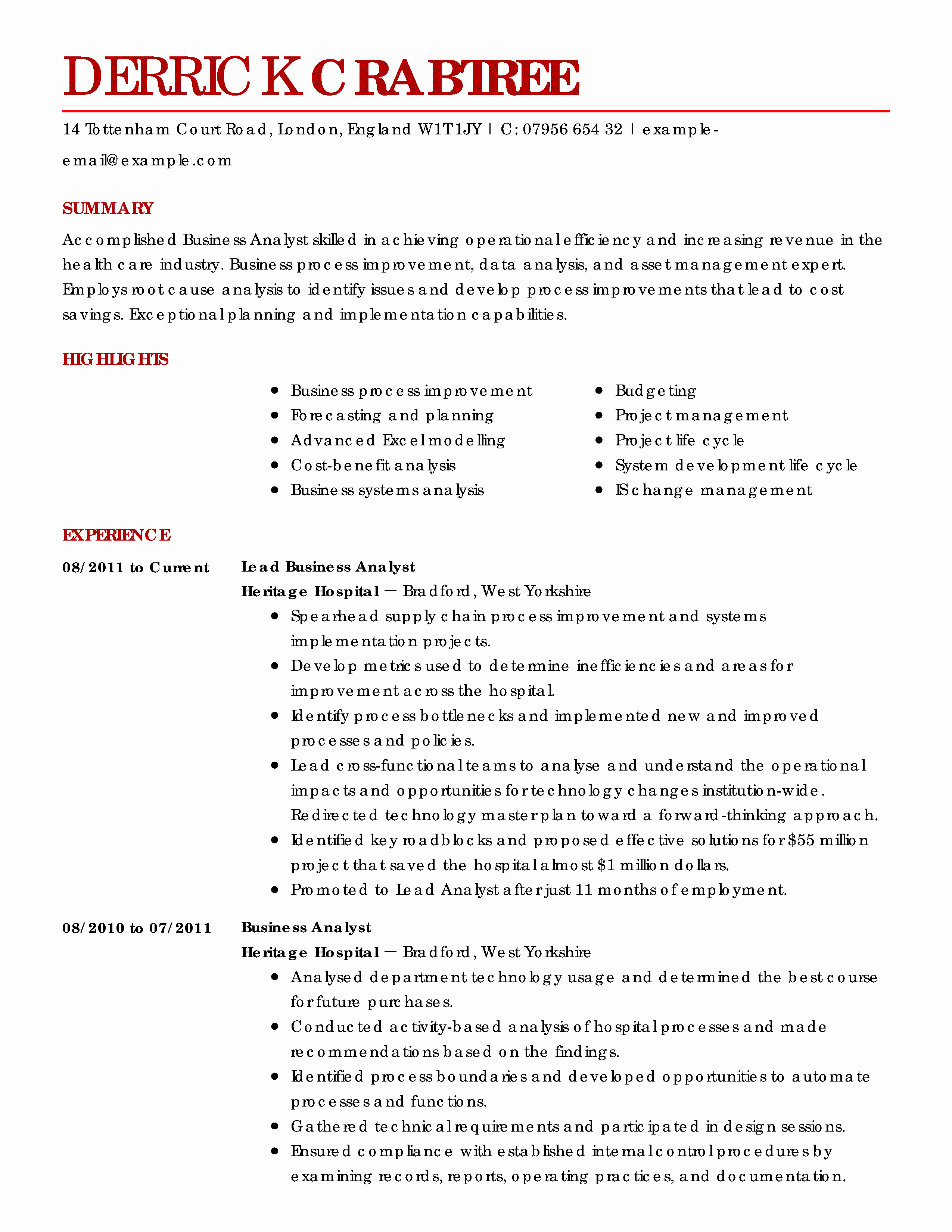 Sample Business Analyst Resume Luxury Business Resume Examples