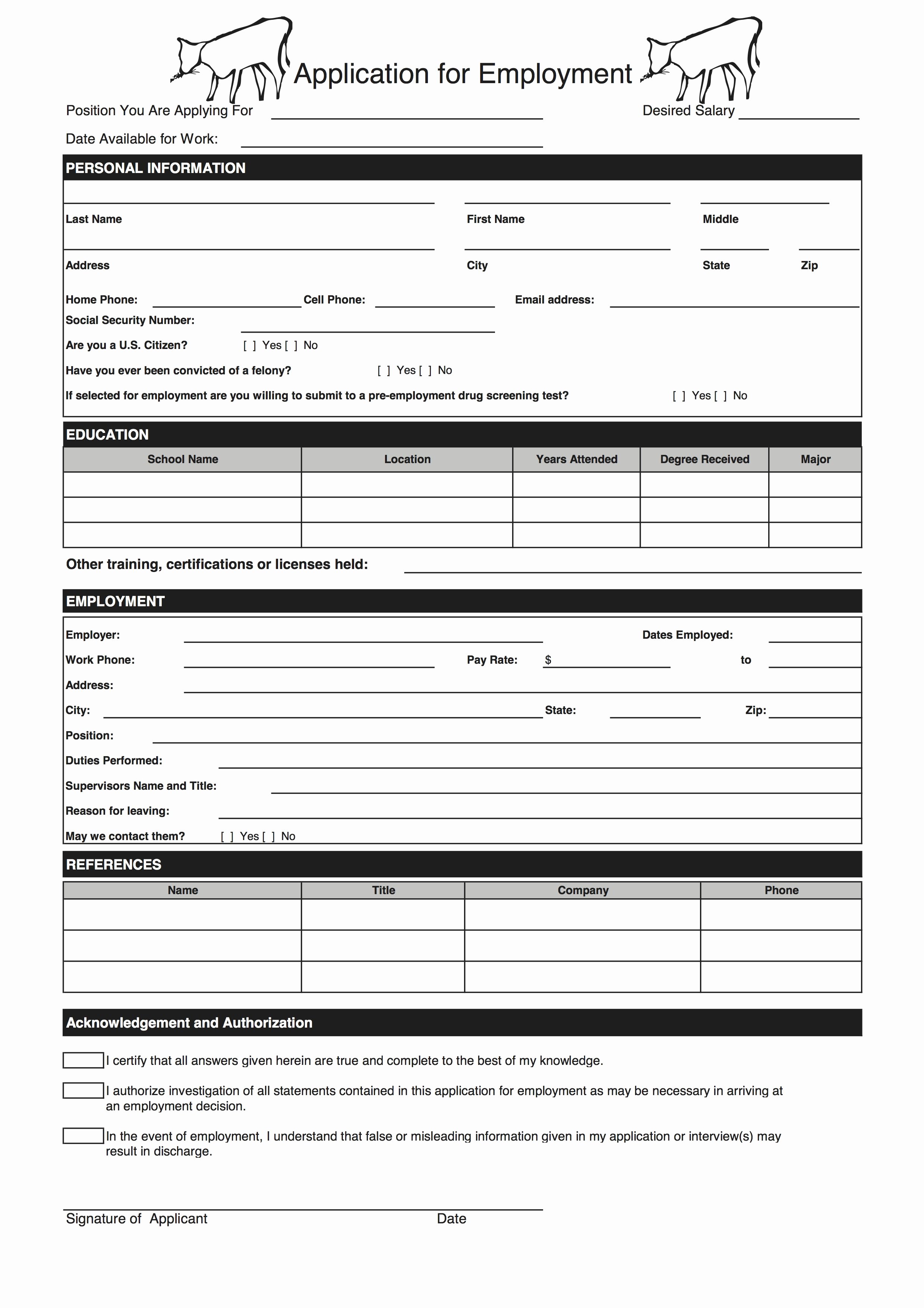 Sample Job Application form Elegant Job Applications