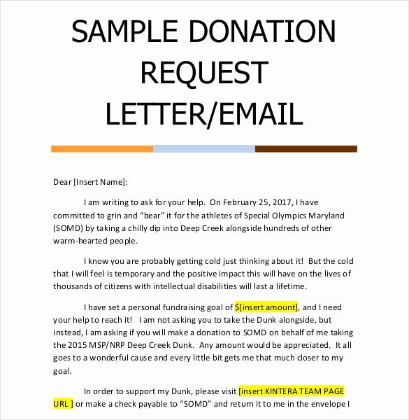 40 Sample Letters Asking For Donations Desalas Template