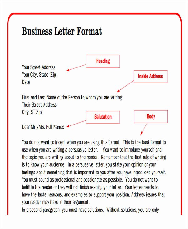 Sample Of Bussiness Letters Inspirational Business Letter format – Download Samples Of Business