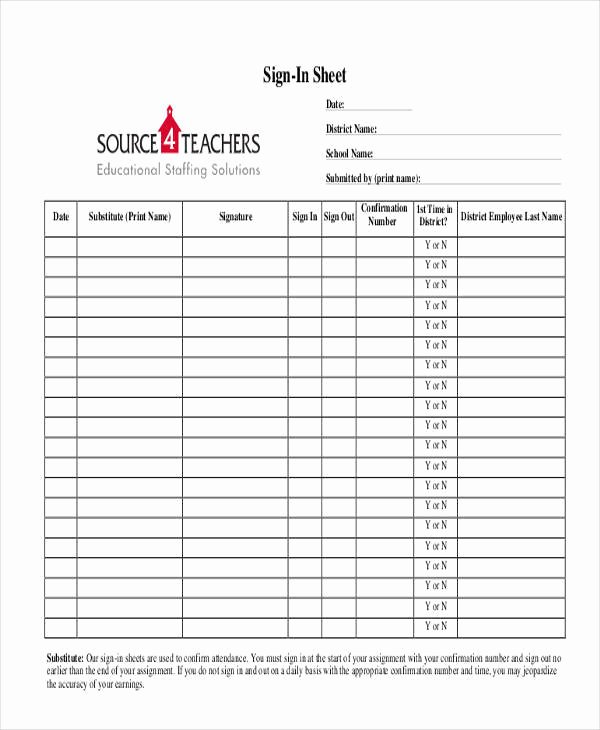 Sample Sign In Sheet Best Of 10 Sign In Sheet Samples &amp; Templates In Pdf