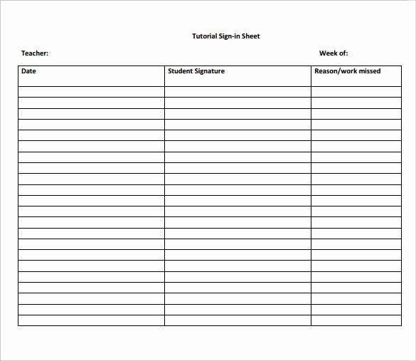 Sample Sign In Sheet Best Of Sample School Sign In Sheet 12 Documents In Pdf