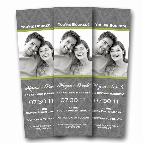 Save the Date Bookmarks Awesome Esmeralda Save the Date Bookmark Set Of 50
