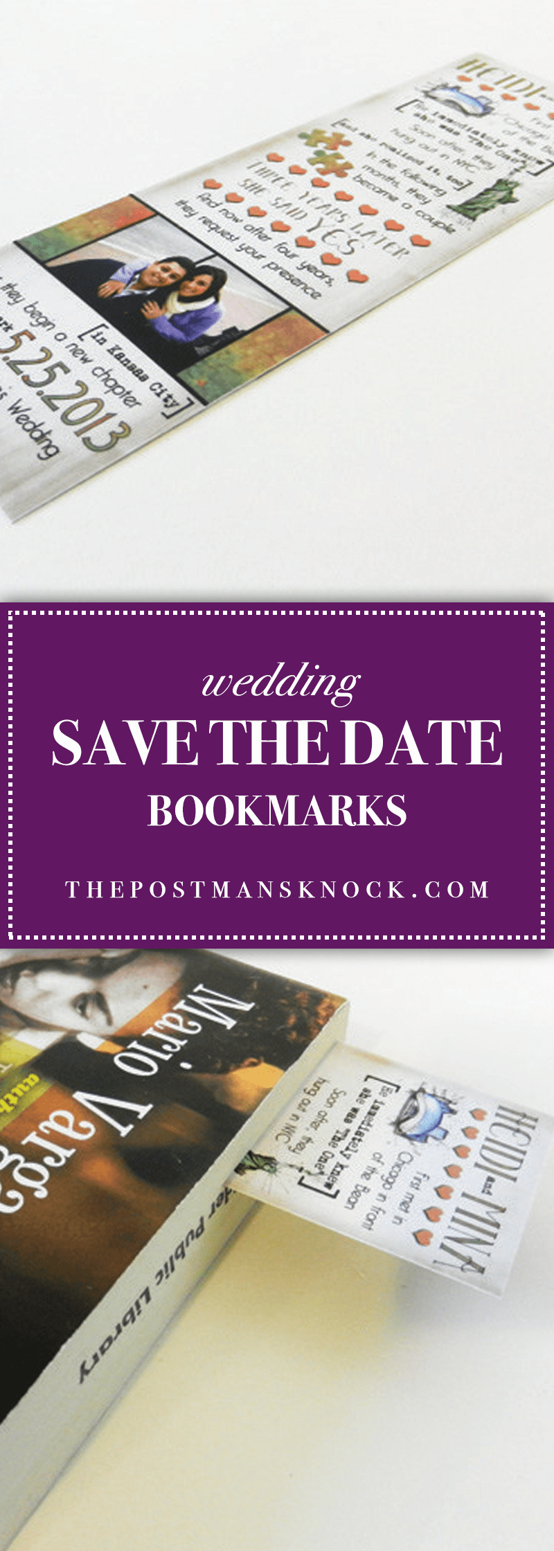 Save the Date Bookmarks New Wedding Save the Date Bookmarks