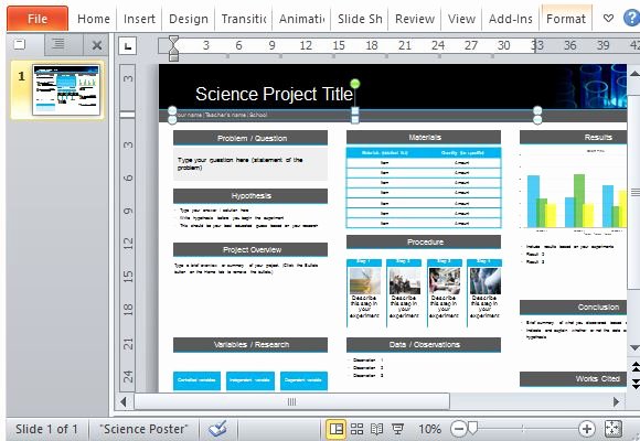 Science Power Point Template New Science Poster Project Template for Powerpoint