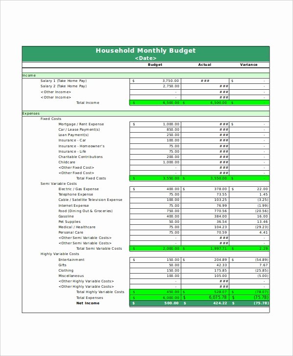 Simple Budget Template Excel Beautiful 31 Excel Monthly Bud Templates Word Excel Pages