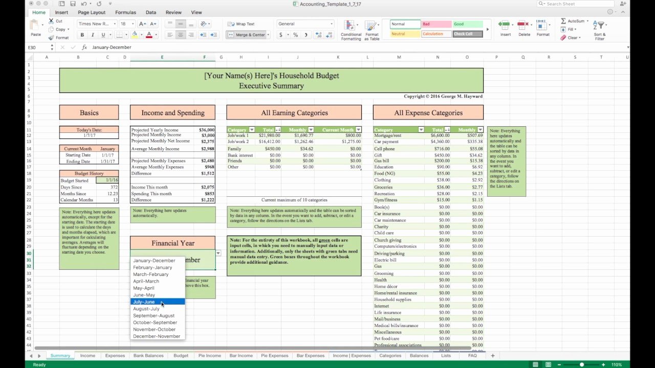 Simple Budget Template Excel Best Of Household Bud Template and Tutorial Excel