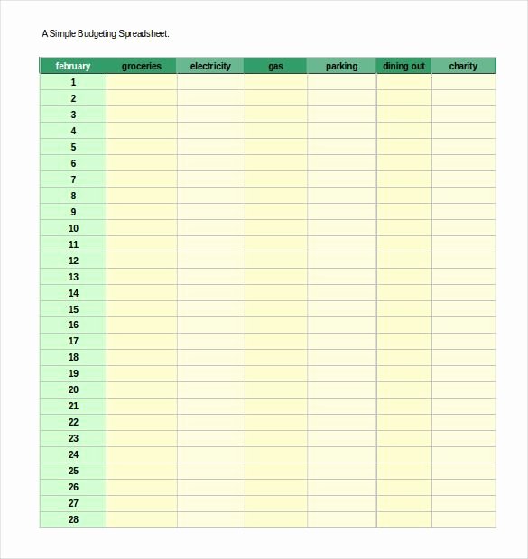Simple Budget Template Excel Unique A Simple Bud Ing Spreadsheet 10 Simple Bud
