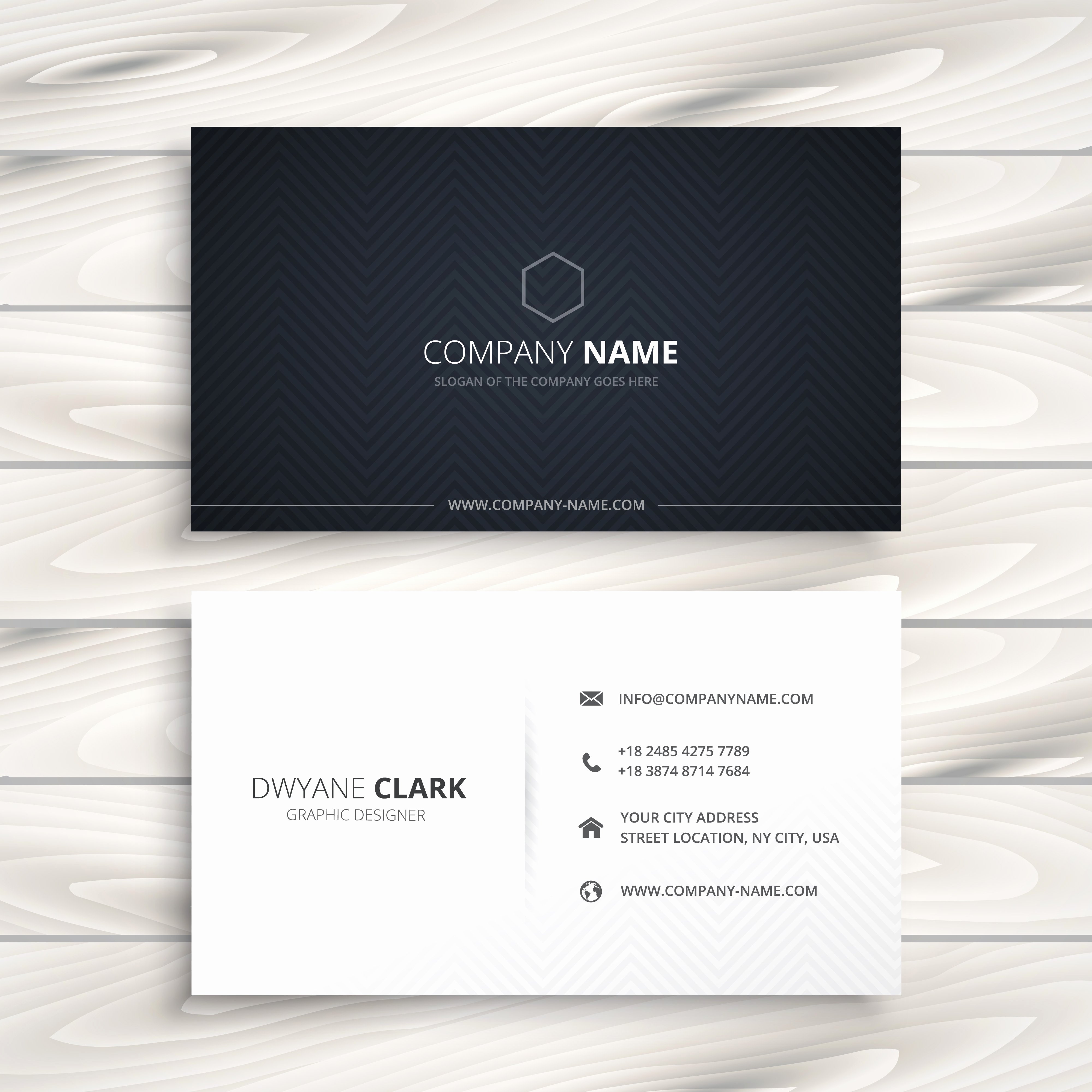 Simple Business Card Design New Simple Business Card In Black and White Style Vector