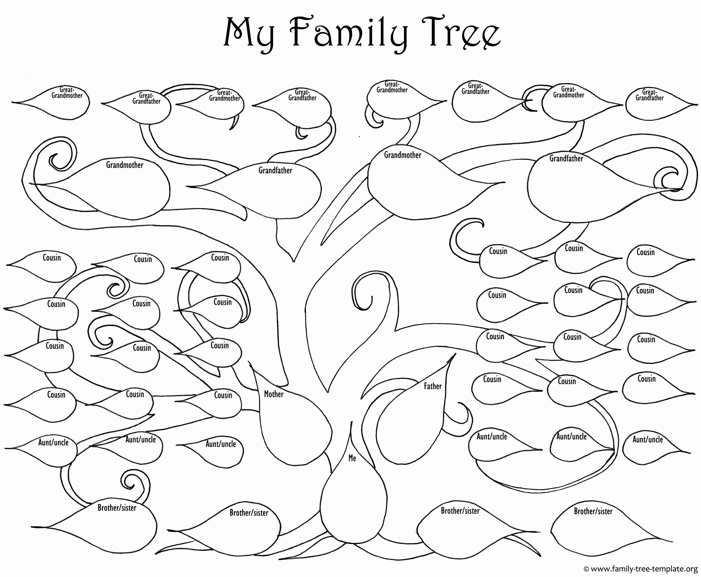 Simple Family Tree Template Luxury A Printable Blank Family Tree to Make Your Kids Genealogy