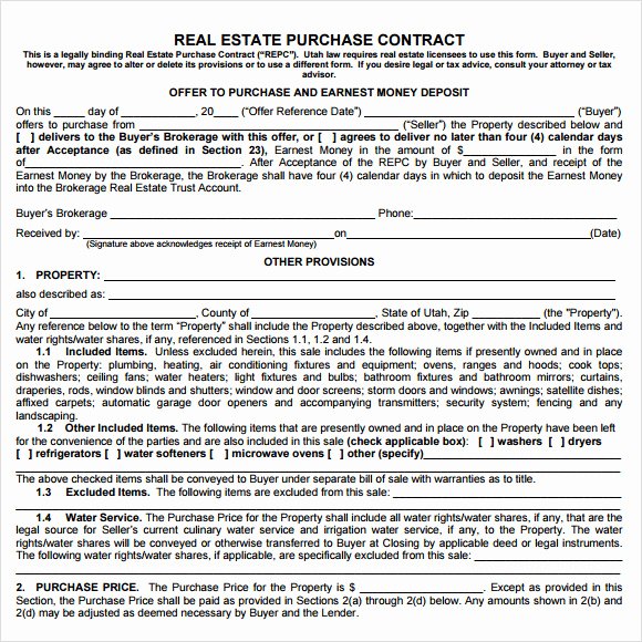 Simple Home Purchase Agreement Lovely Sample Real Estate Purchase Agreement 7 Examples format
