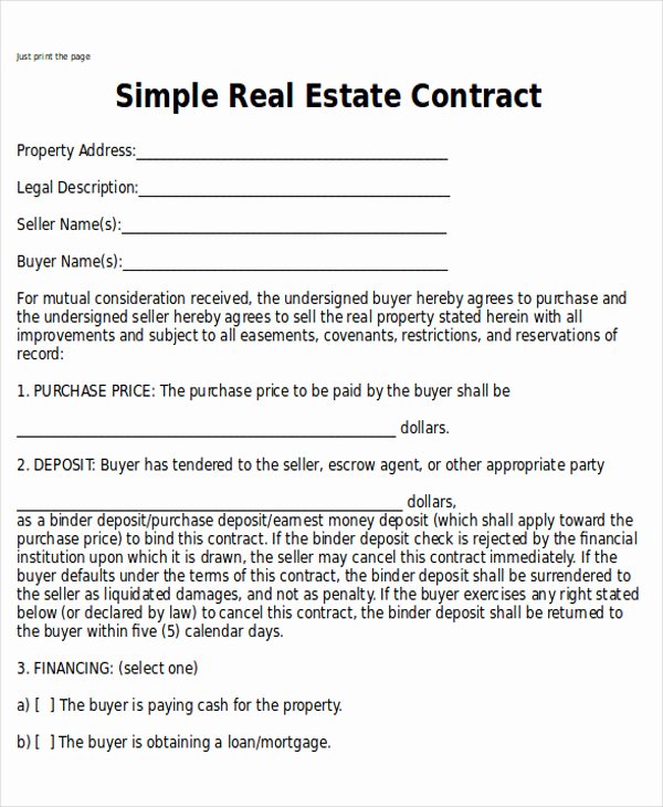 40 Simple Home Purchase Agreement Desalas Template