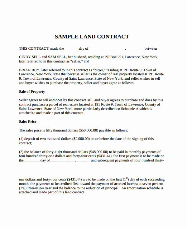 Simple Land Purchase Agreement form Luxury Simple Land Purchase Agreement form