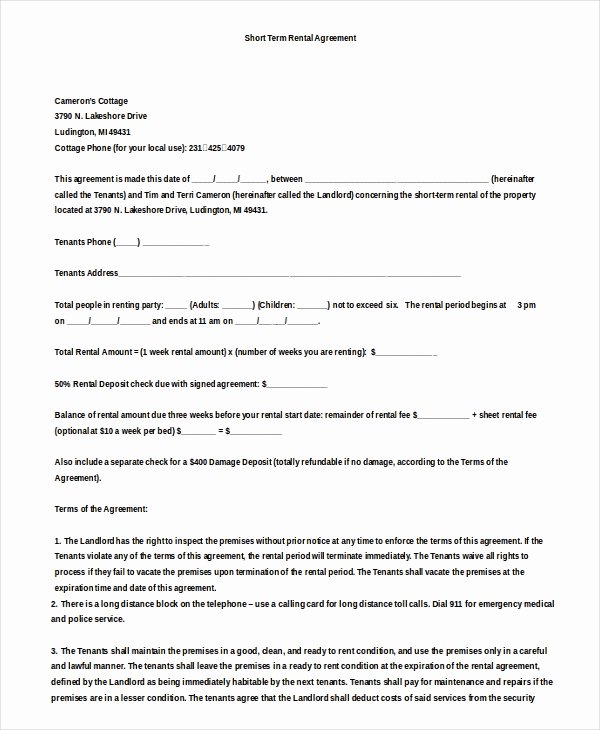 Simple Lease Agreement Pdf Lovely 26 Simple Rental Agreement Templates Free Word Pdf