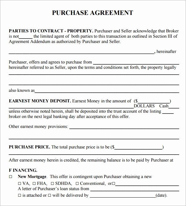 40 Simple Real Estate Contract Desalas Template