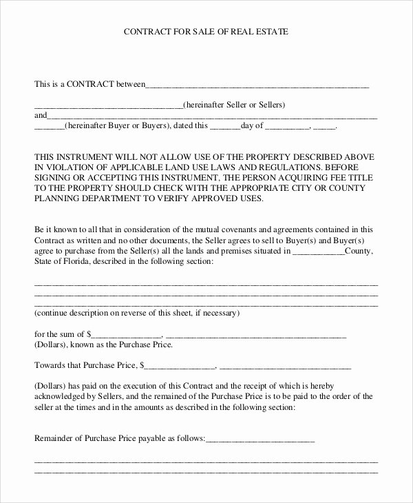 Simple Real Estate Contract New Sample Real Estate Sales Contract 10 Examples In Pdf Word