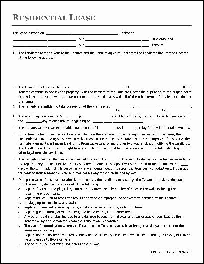 Simple Rental Agreement Pdf Inspirational Printable Sample Lease Agreement form