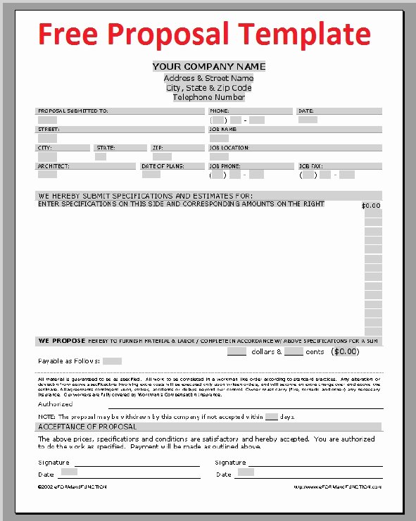 Simple Request for Proposal Example Best Of Construction Proposal Template