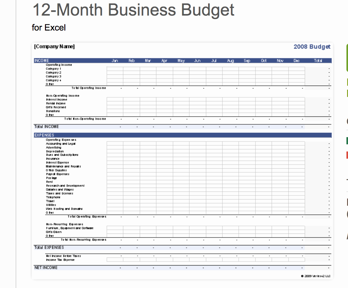 Small Business Budget Template Best Of 7 Free Small Business Bud Templates
