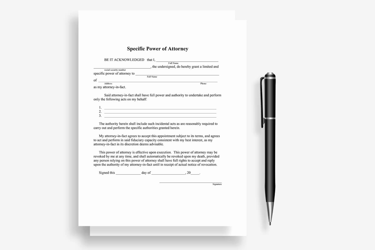 Special Power Of attorney form Awesome Special Power Of attorney form