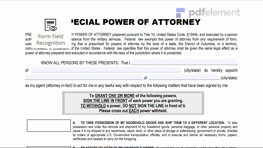 Special Power Of attorney form Lovely Special Power Of attorney form Free Download Create