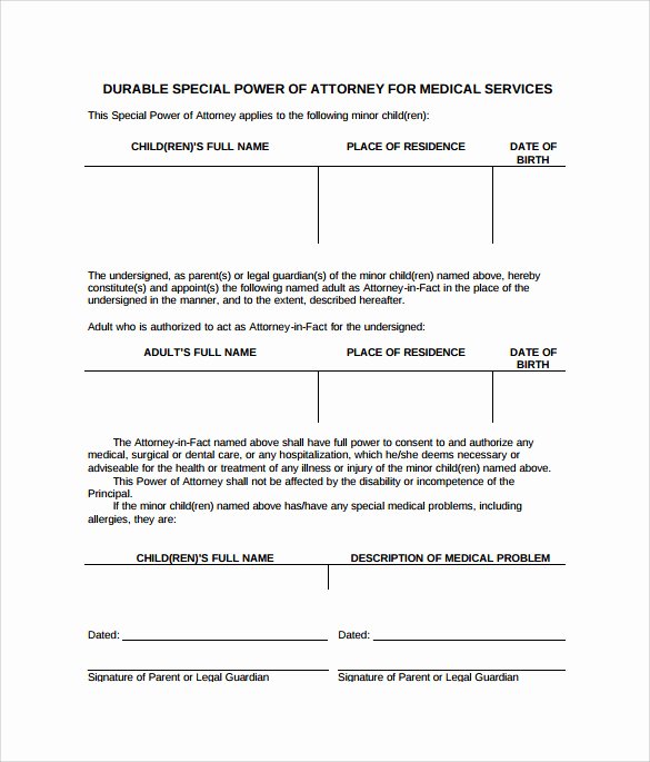 Special Power Of attorney form Luxury Sample Special Power Of attorney form 8 Download Free