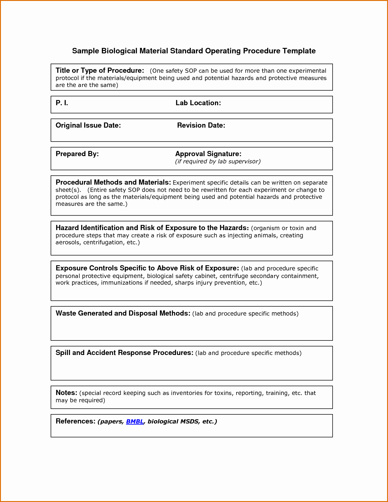 Standard Operating Procedure Example Awesome 10 Standard Operating Procedure Template