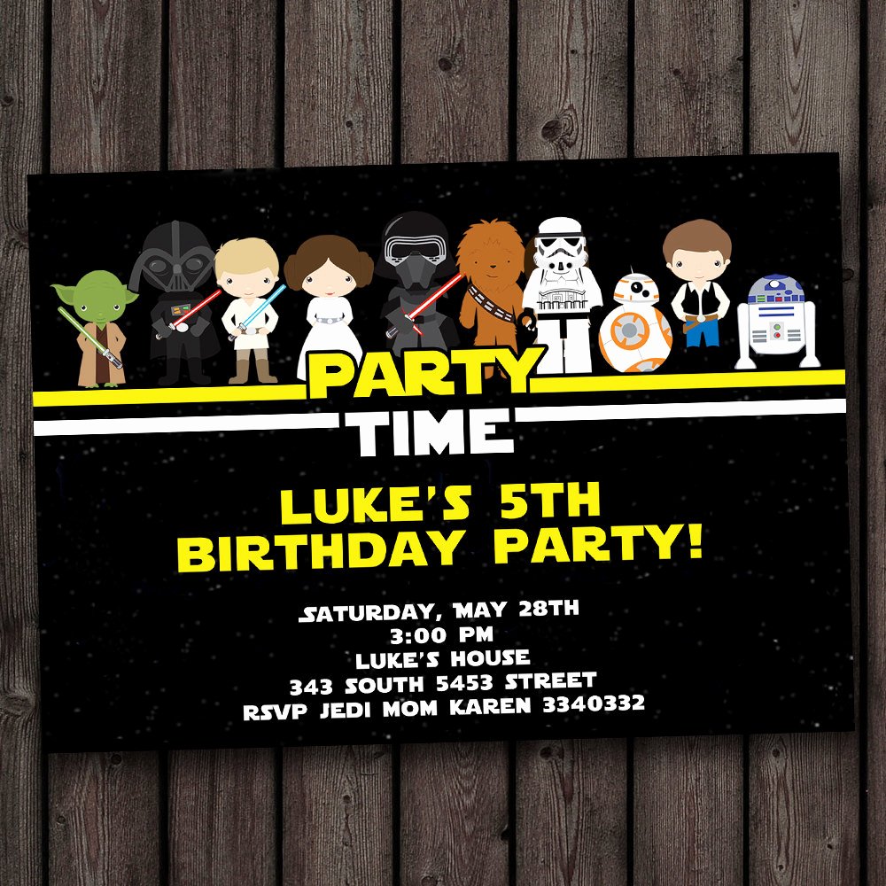 Star Wars Invitation Templates Lovely Free Star Wars Birthday Invitations – Free Printable