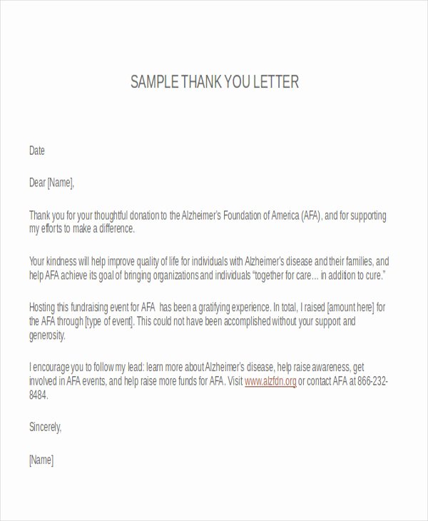 Thank You Note Sample Awesome Thank You Letter format