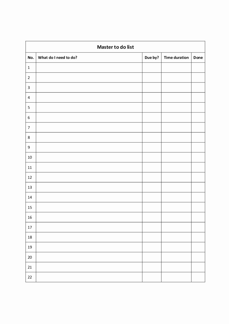 Things to Do List Template Beautiful 2019 to Do List Template Fillable Printable Pdf &amp; forms