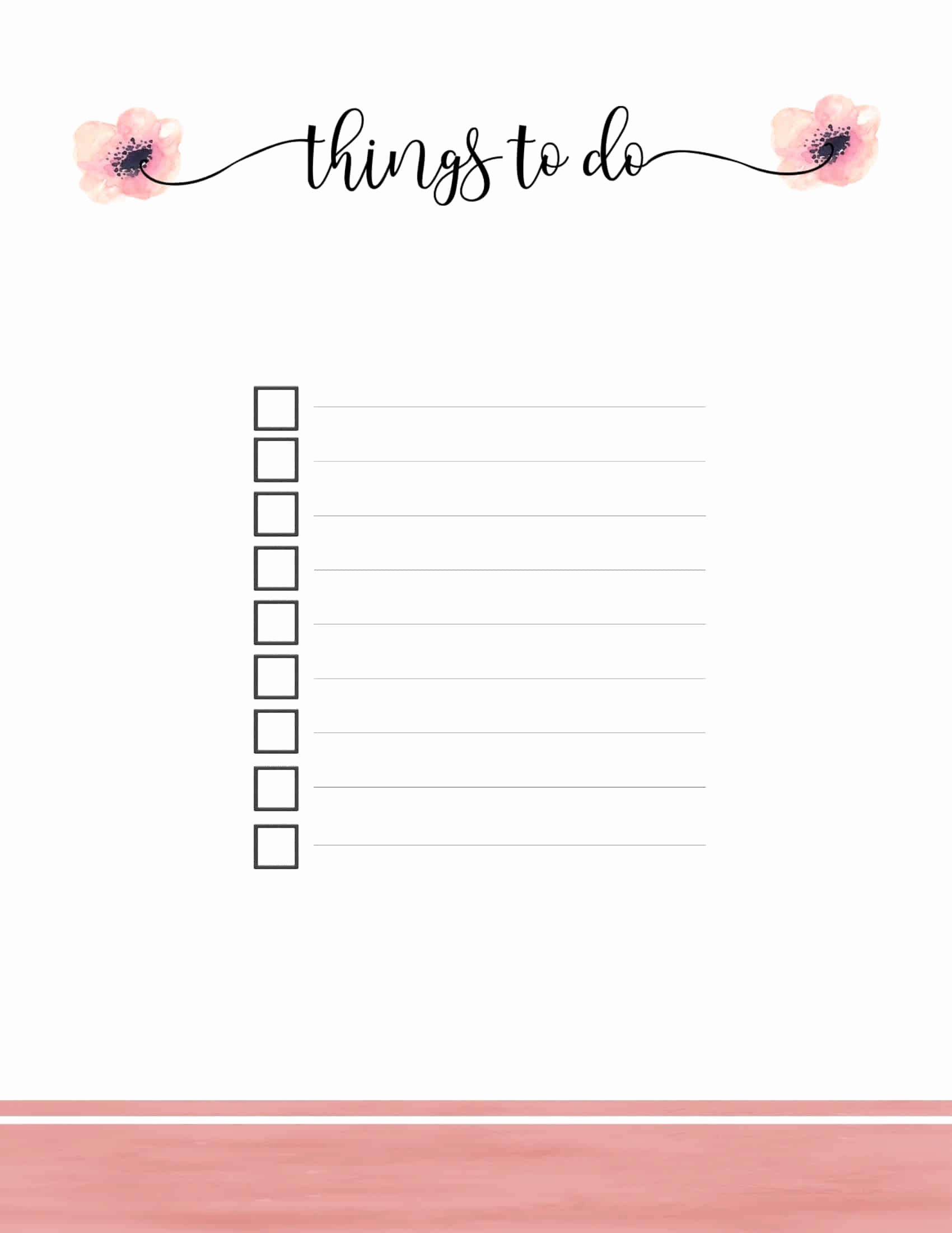 Things to Do List Template Inspirational Free Printable to Do List Print or Use Line