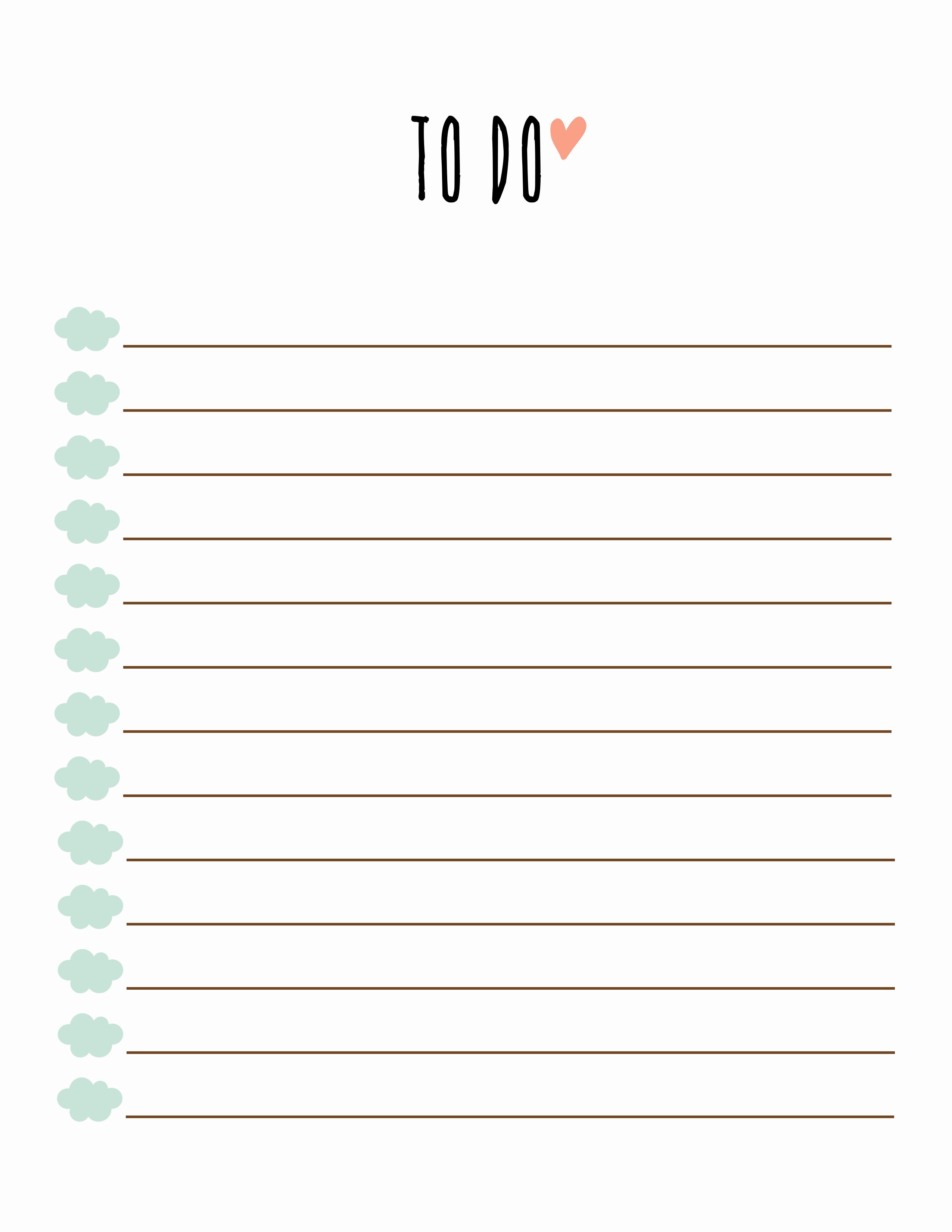 Things to Do List Template New 40 Printable to Do List Templates